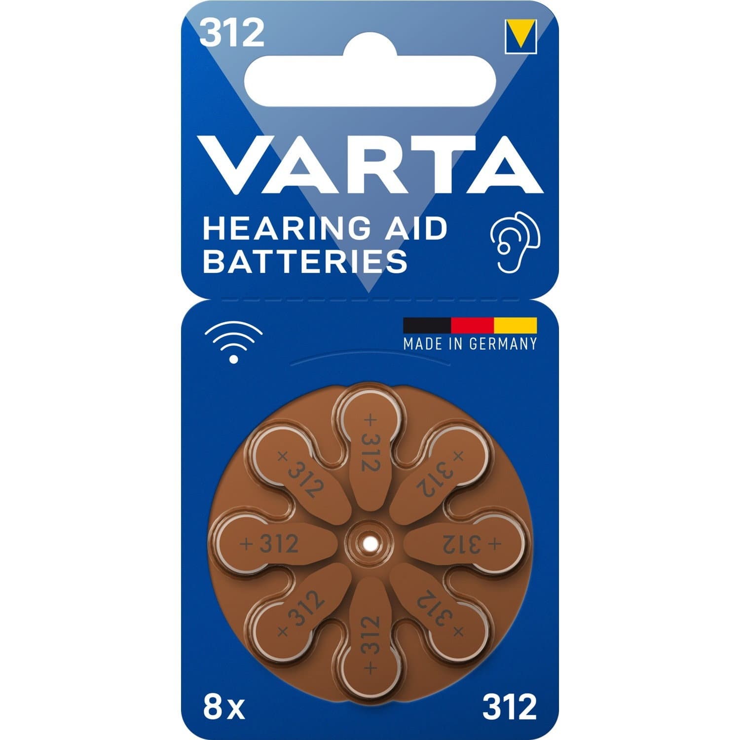 Batteria per apparecchi acustici 312 / A312 / PR41 pacco da 8