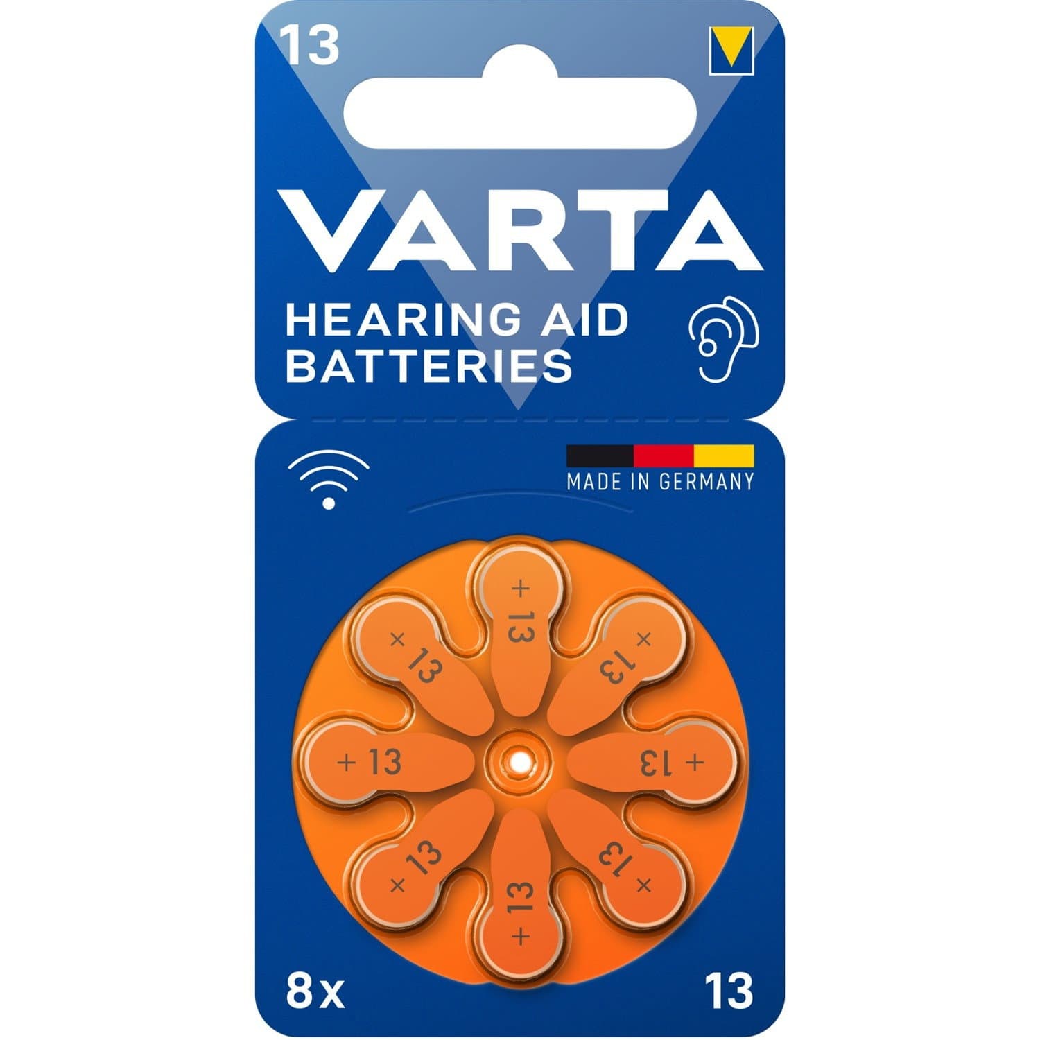 Batteria per apparecchi acustici 13 / A13 / PR48 pacco da 8