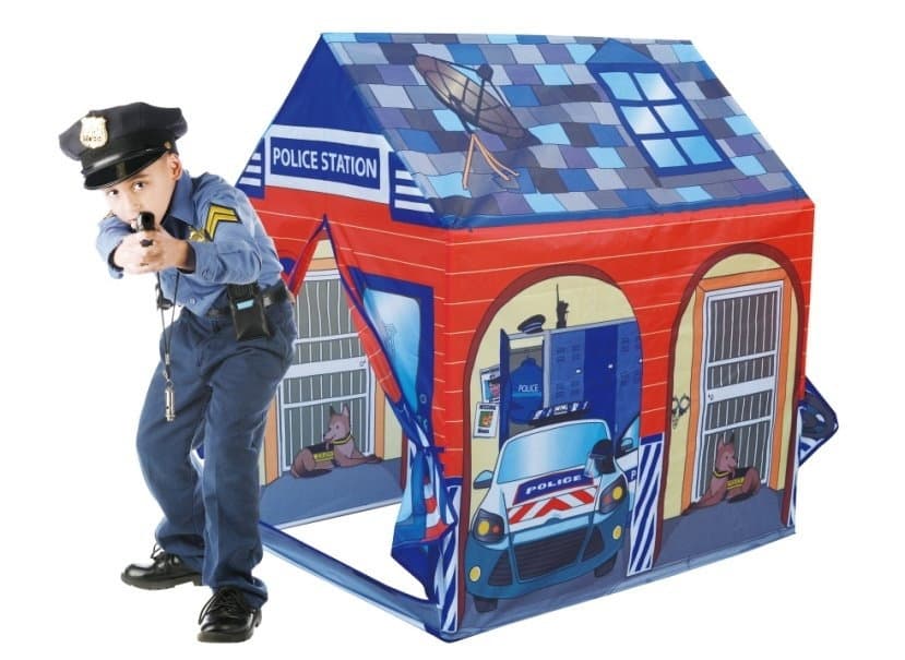 Tenda della polizia adatta ai bambini per giocare, interni/esterni, età 3+