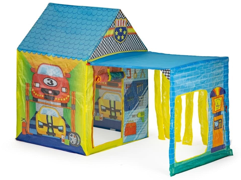 Kinderzelt zum Thema Autoservice für den Garten im Freien
