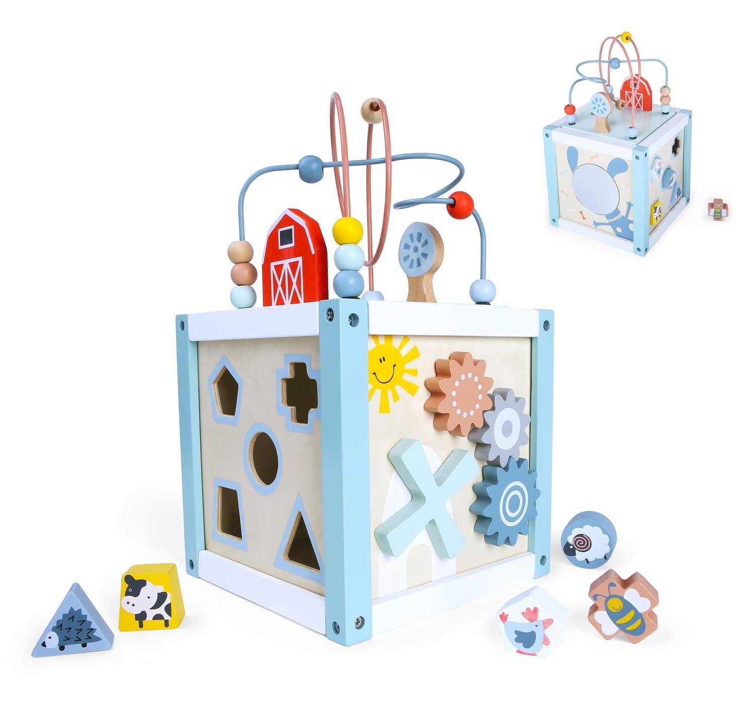 Labyrinthe de jouets éducatifs en bois et trieur de formes