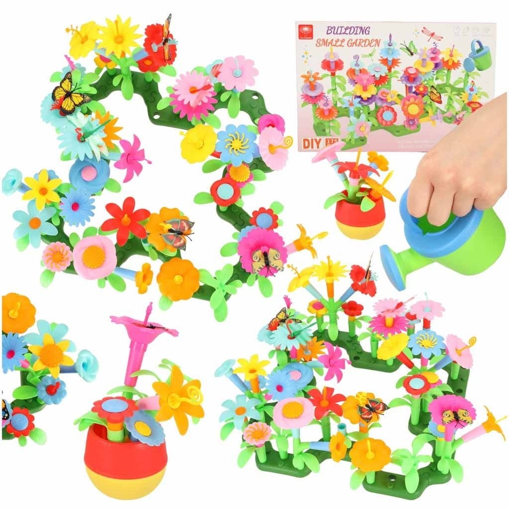 Ensemble de construction de jardin fleuri - Jeu créatif de 175 pièces