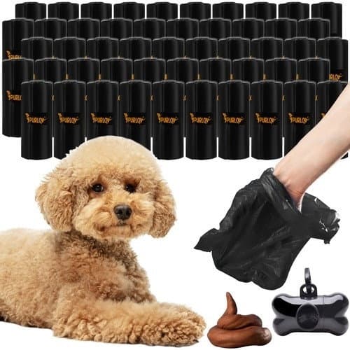 Sacs pour chiens sans odeur 1000 pcs - Solides, Non Transparents