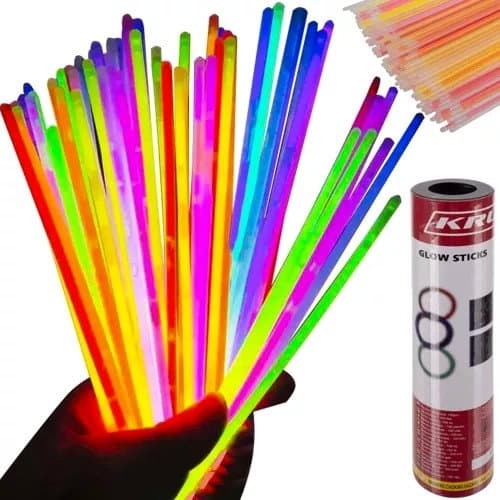 Fluoreszierende Armbänder, 100er-Pack, 8 Farben, langanhaltendes Licht