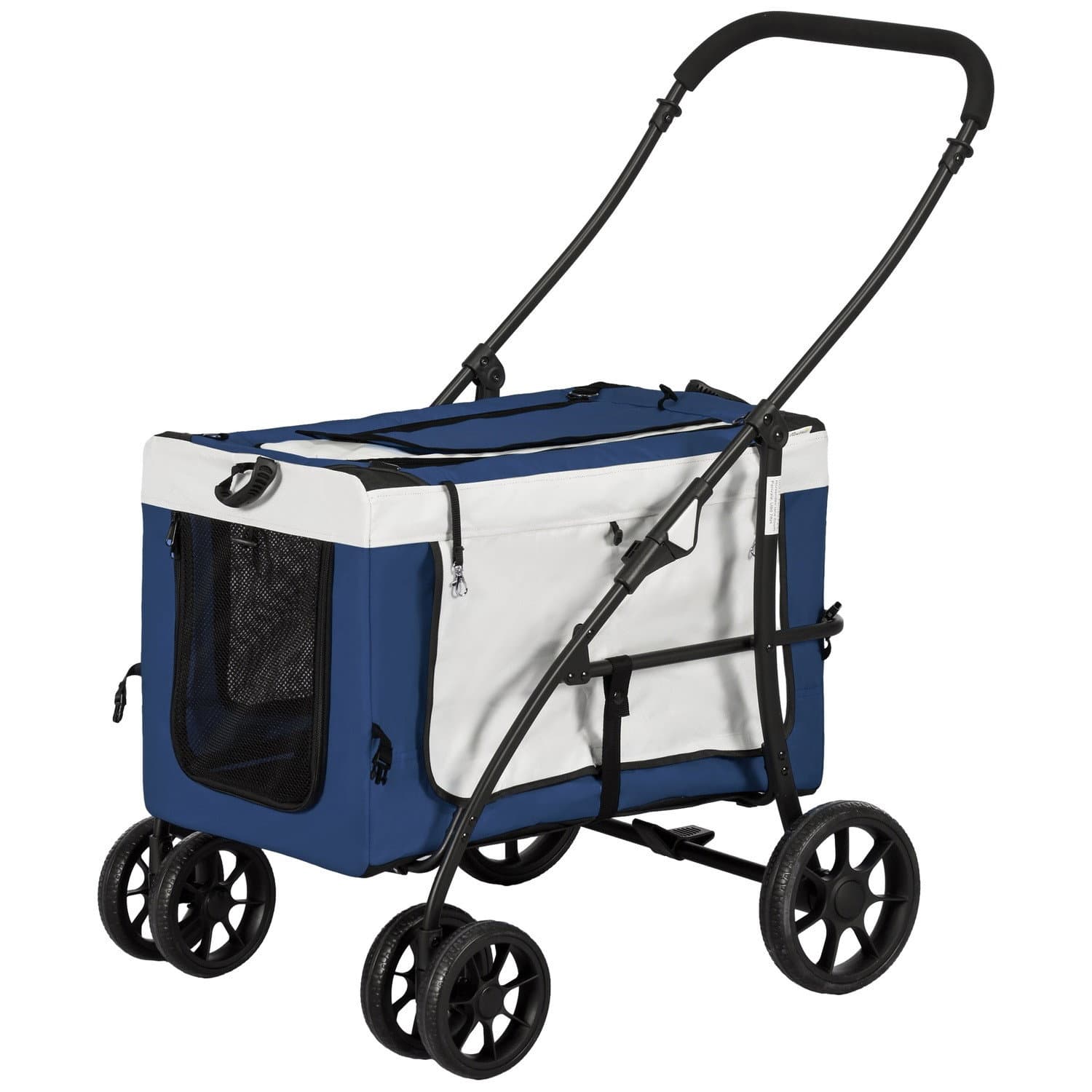 Zusammenklappbarer 2-in-1-Hundekinderwagen mit abnehmbarem Korb