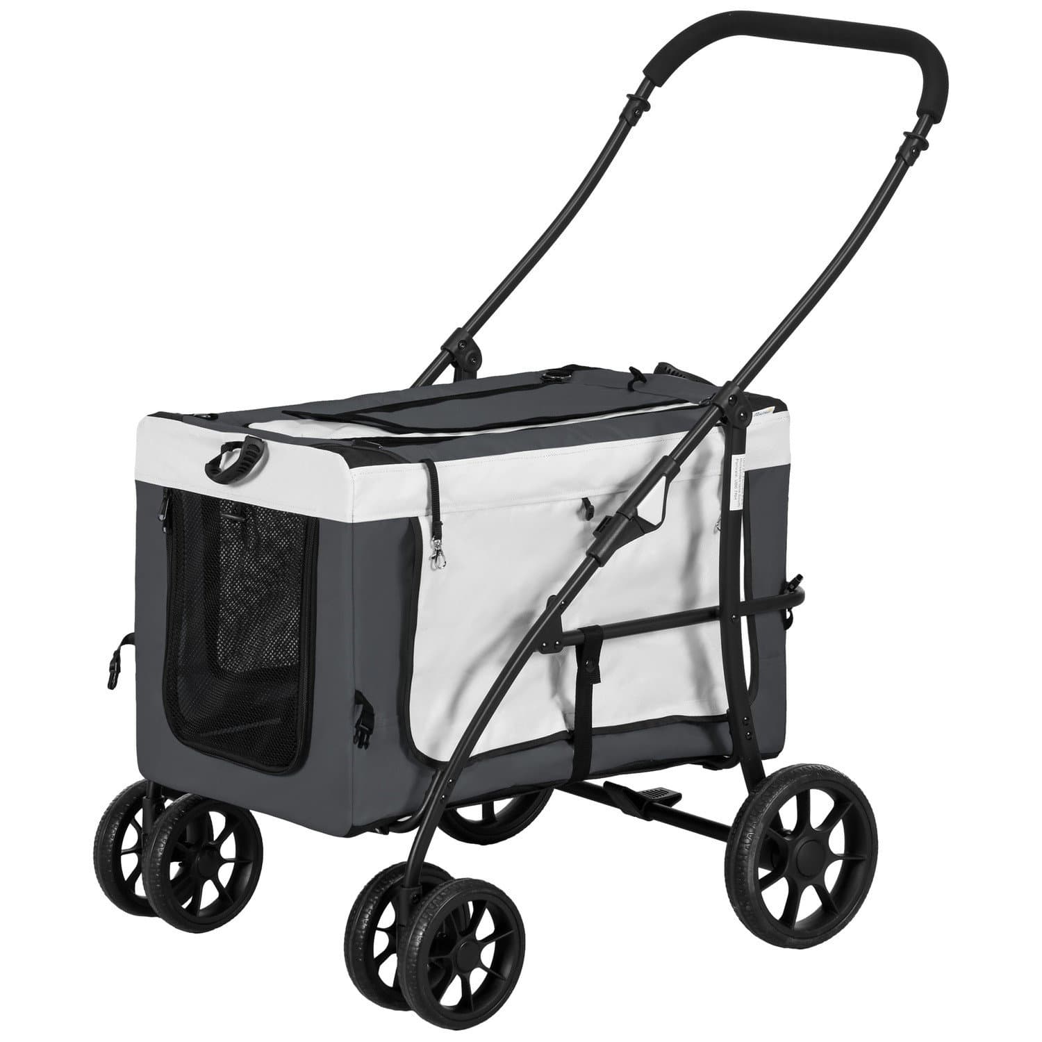 Zusammenklappbarer 2-in-1-Hundekinderwagen mit abnehmbarem Korb