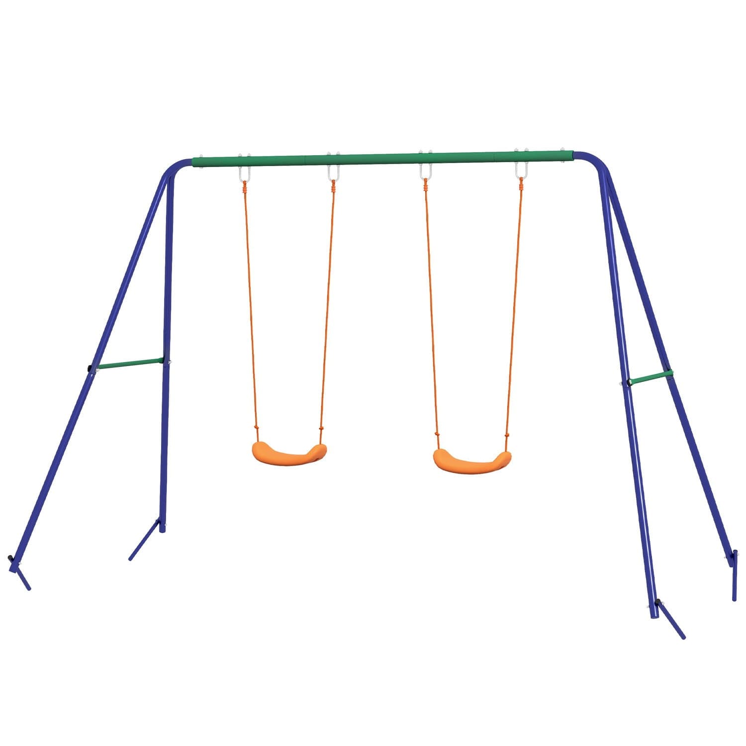Balançoire pour enfants, acier, 2 balançoires, 3-8 ans