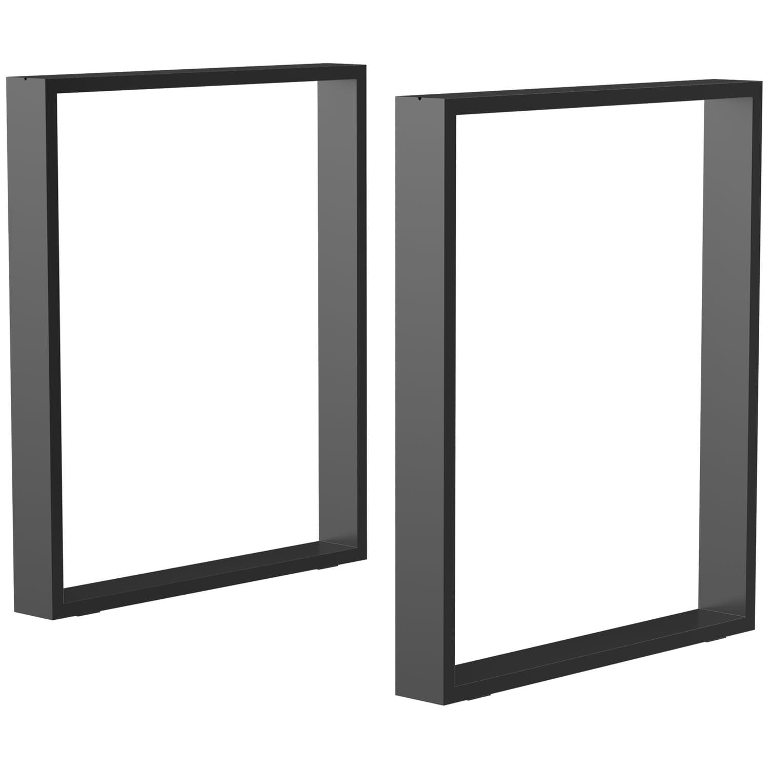 Gambe da tavolo in acciaio nero 60x72 cm per divani e tavoli da pranzo
