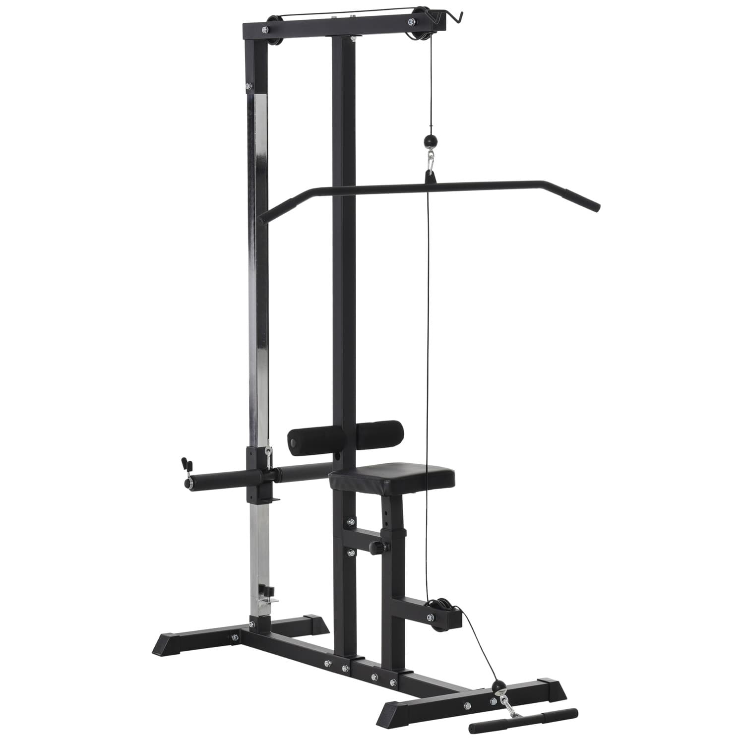 Multifunktionale Trainingsstation, verstellbar, schwarzer Stahl