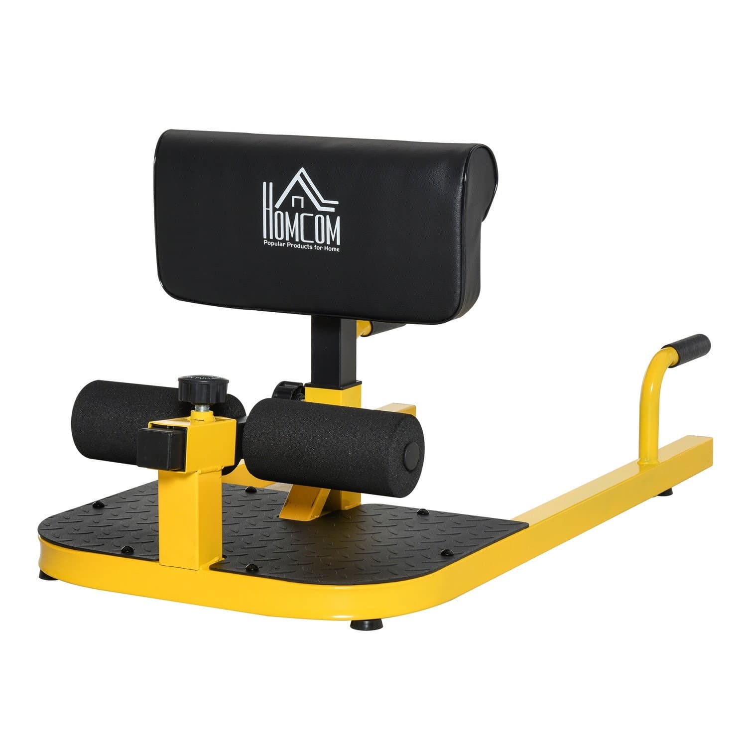 Verstellbarer Sissy Squat Trainer 3-in-1, Gelb/Schwarz