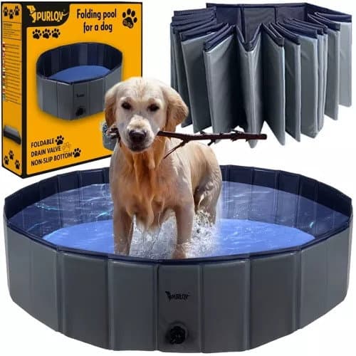 Zusammenklappbarer Pool und Laufstall für Hunde, 120 x 30 cm