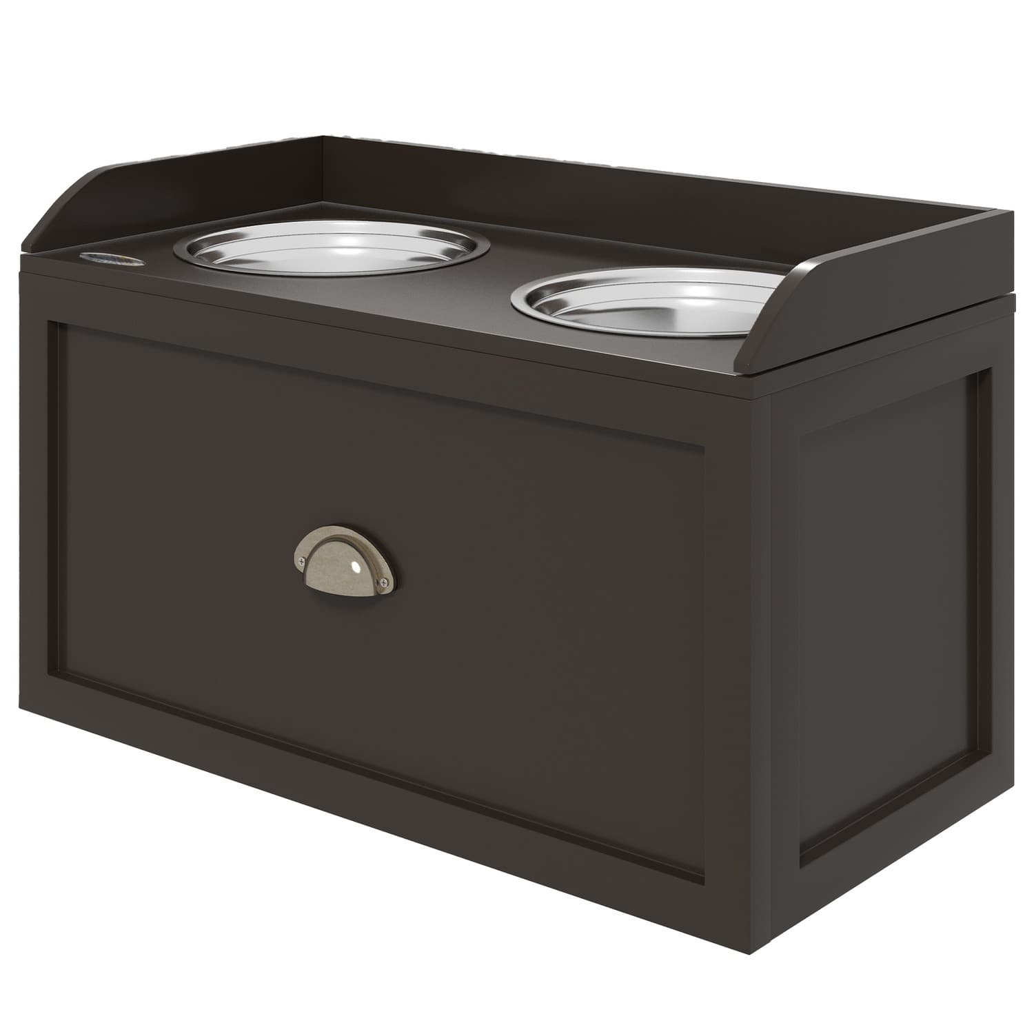 Gamelle pour chien, 2 gamelles de 2 L, gamelle surélevée avec tiroir, gamelle en acier inoxydable, station d'alimentation pour g