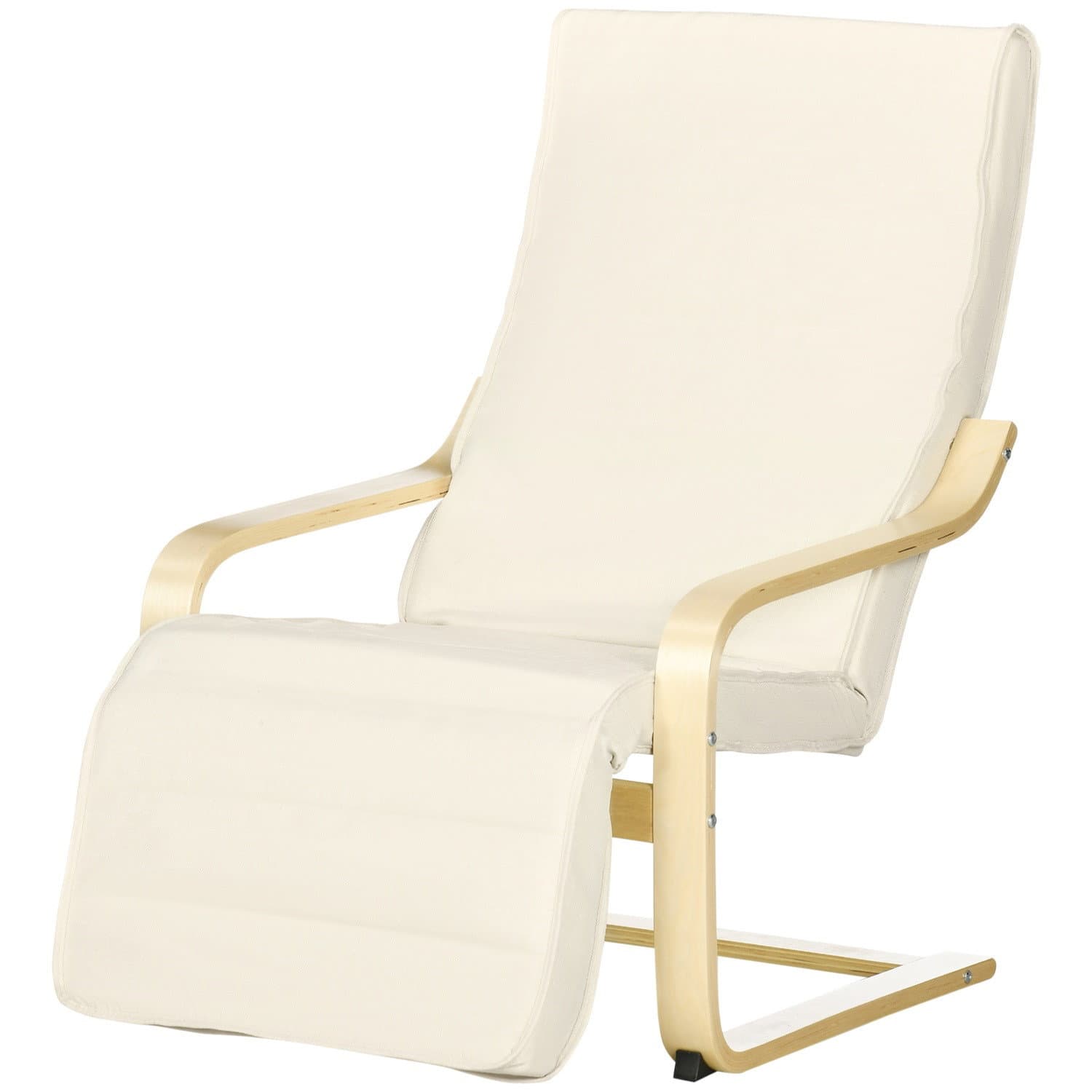 Chaise de relaxation, balancelle, fauteuil inclinable, chaise de relaxation avec repose-pieds réglable, chaise de salle à manger