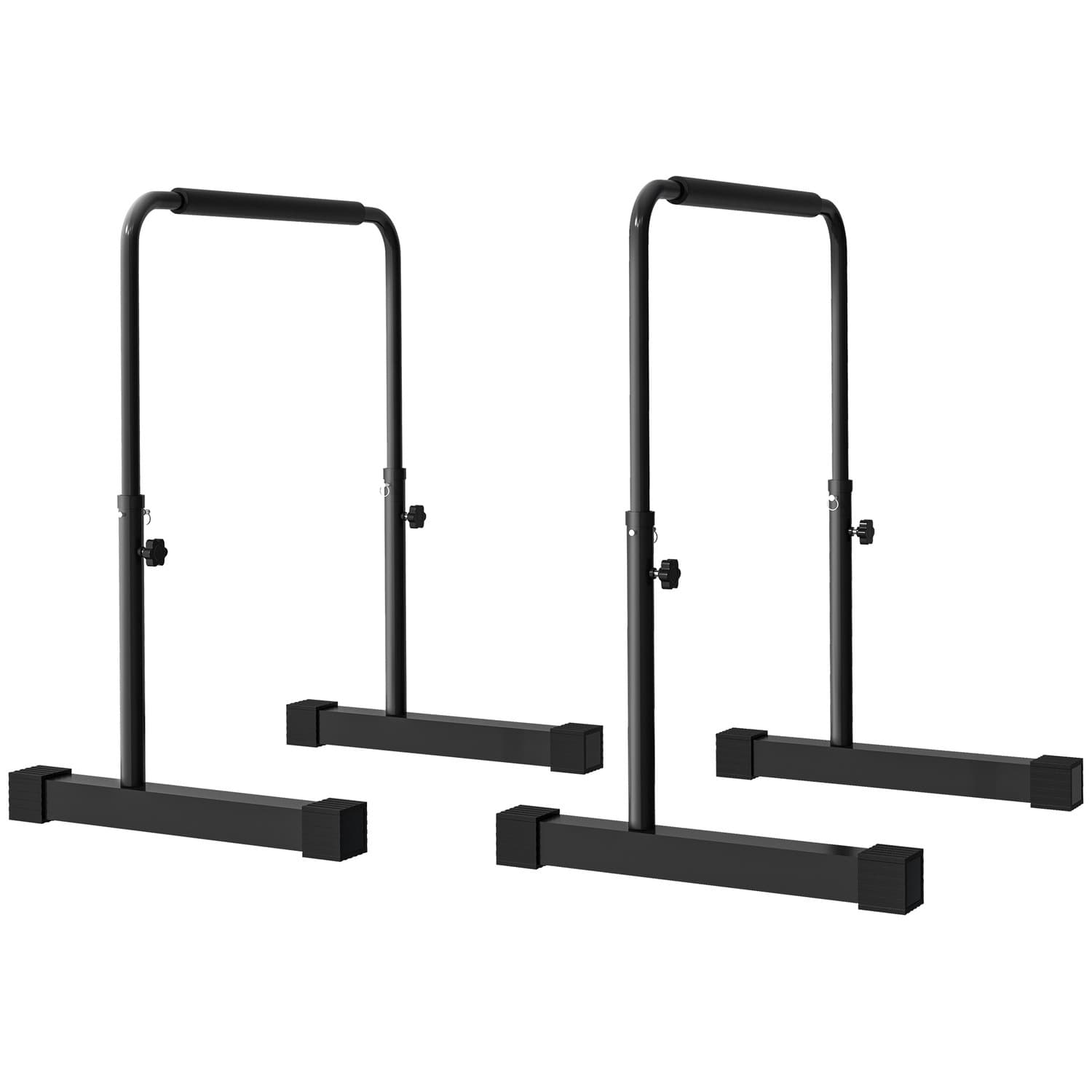 Dip Bars Set da 2 Dip Station antiscivolo 80-100 cm Parallette fitness regolabili in altezza per allenamento muscolare e allenam