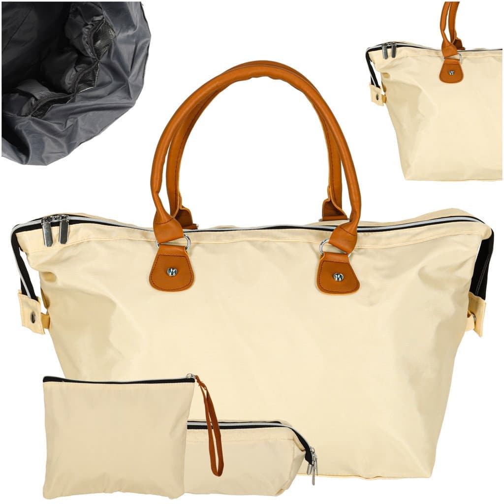 Multifunktionale Reise-Kinderwagentasche für Damen im Set Beige