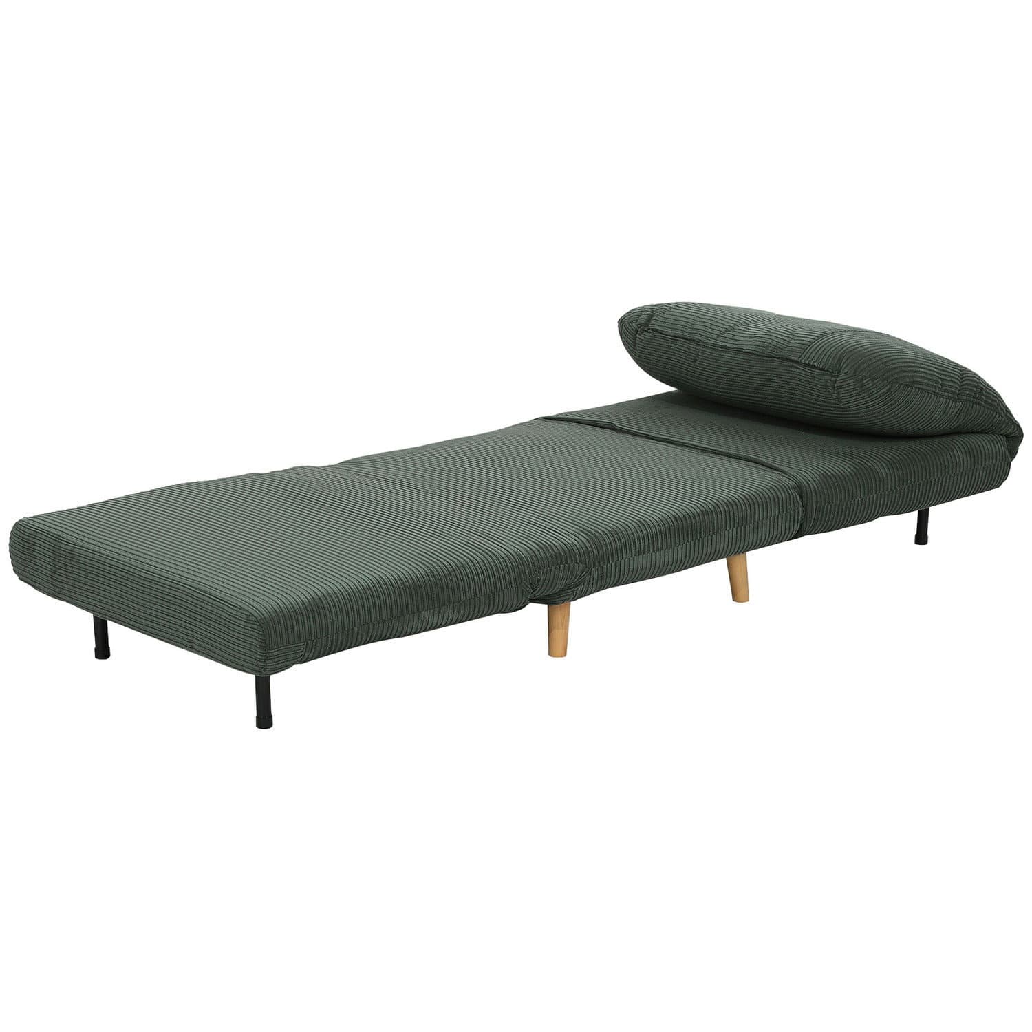 Divano letto 2 in 1, poltrona letto, materasso pieghevole regolabile, letto per ospiti in effetto velluto a coste, per camera da