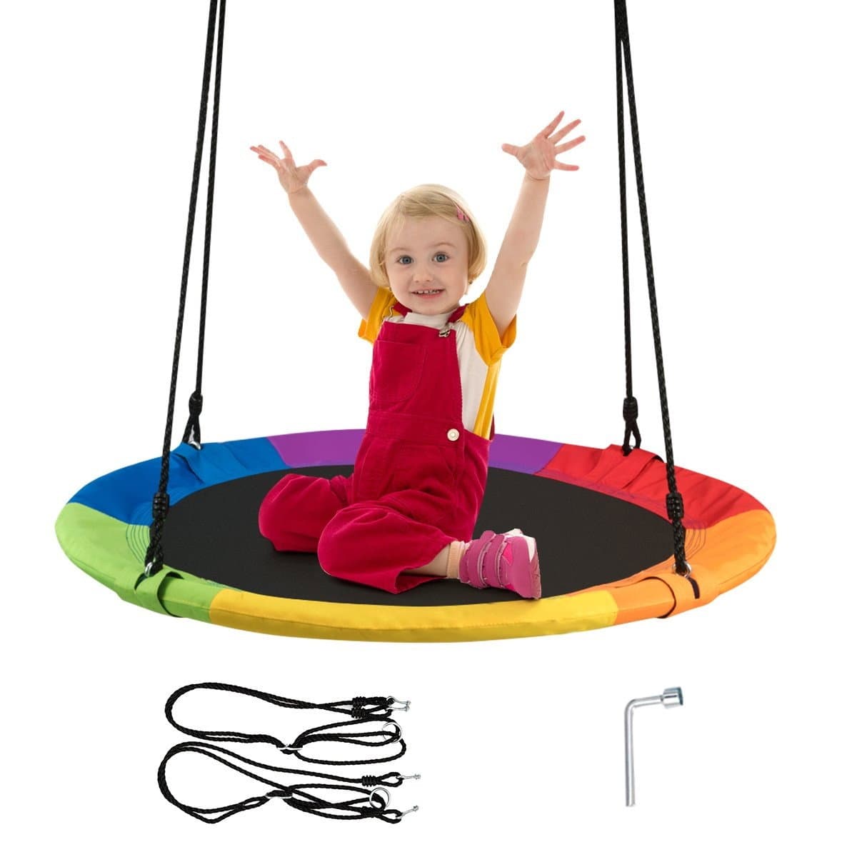 Nestschaukel Gartenschaukel Outdoor Kinderschaukel bis 150 kg Bunt