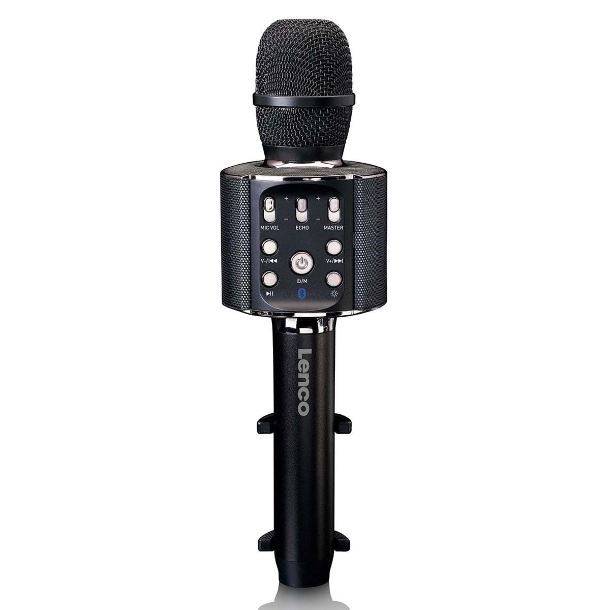 Microfono Karaoke Bluetooth® con altoparlante e illuminazione Nero