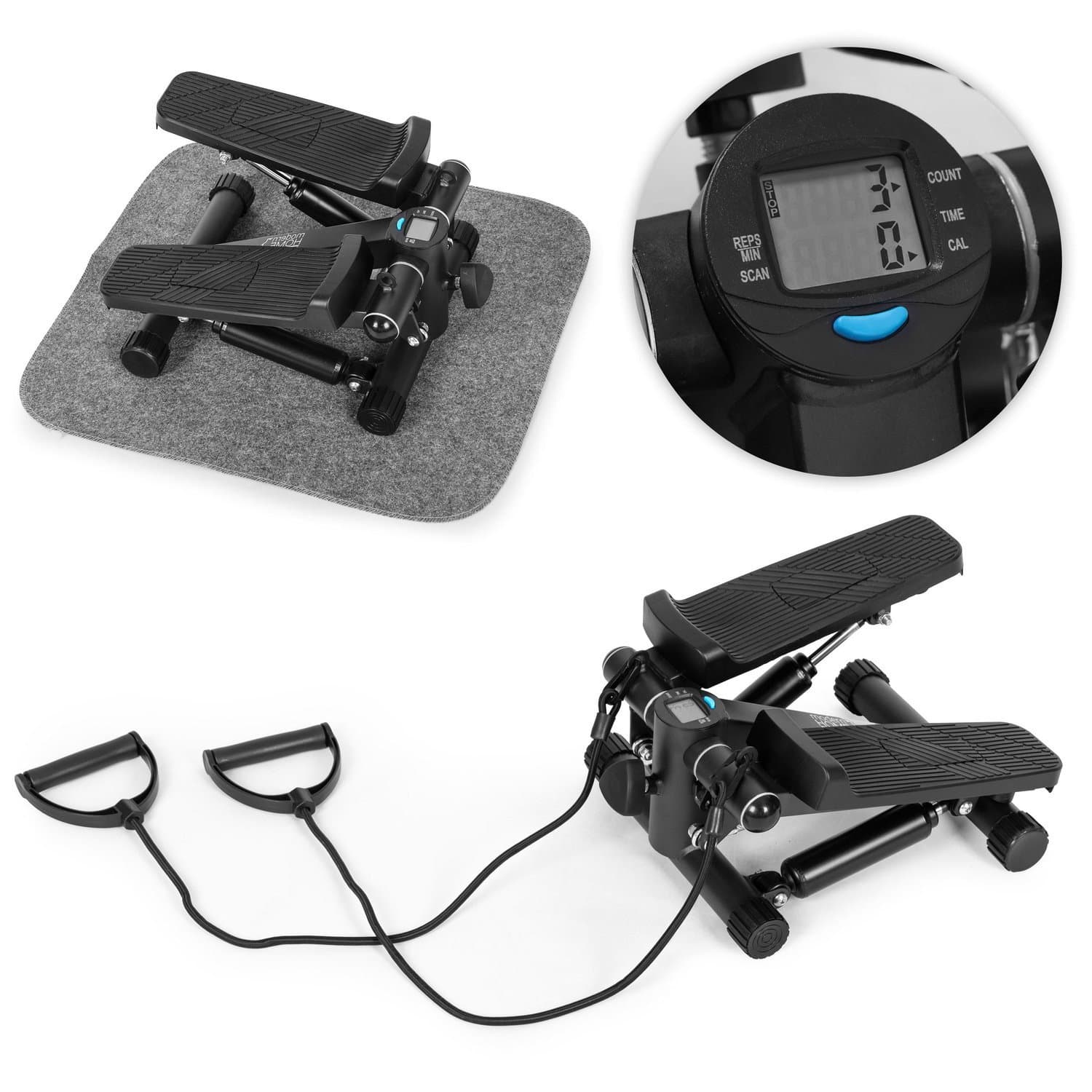 Stepper con espansori – Espositore da banco per esercizi fitness