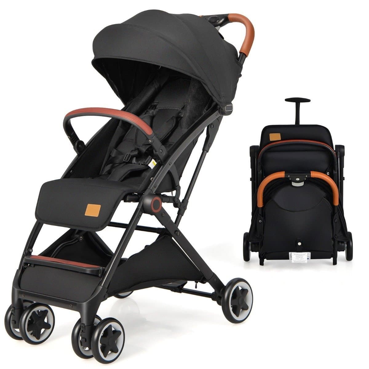 Faltbarer Reisekinderwagen – Verstellbare Rückenlehne und Verdeck