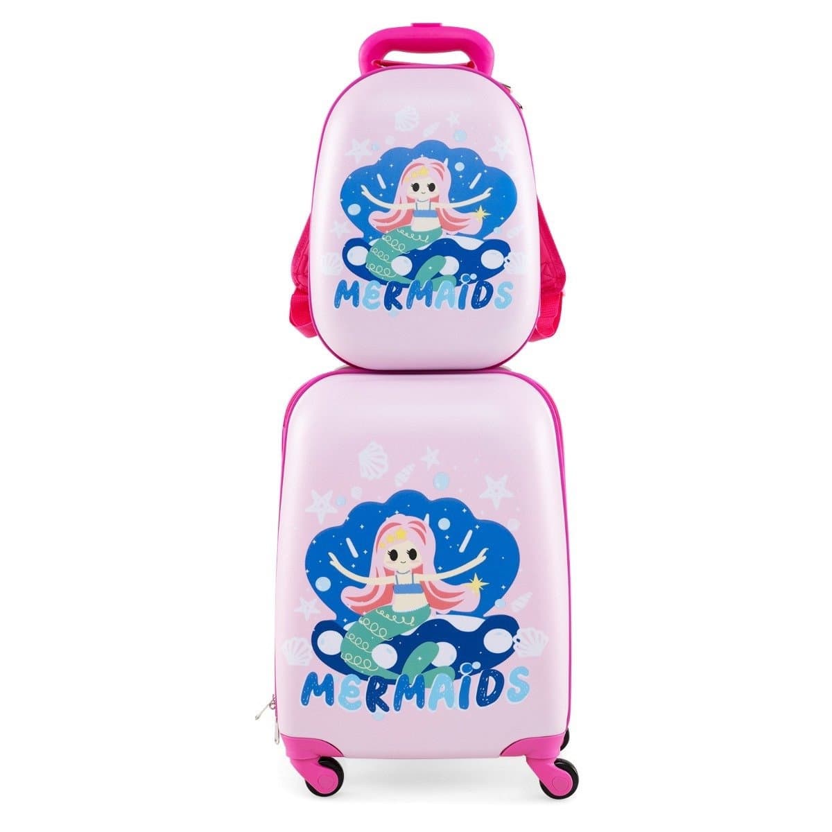 Kindergepäckset – 12"+16" Hartschale & Rucksack, Meerjungfrauen-Design