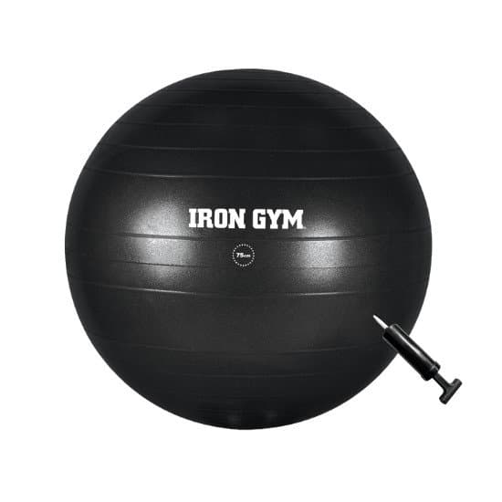 Ballon d'exercice 75 cm avec pompe – Entraînement du tronc et de l'équilibre