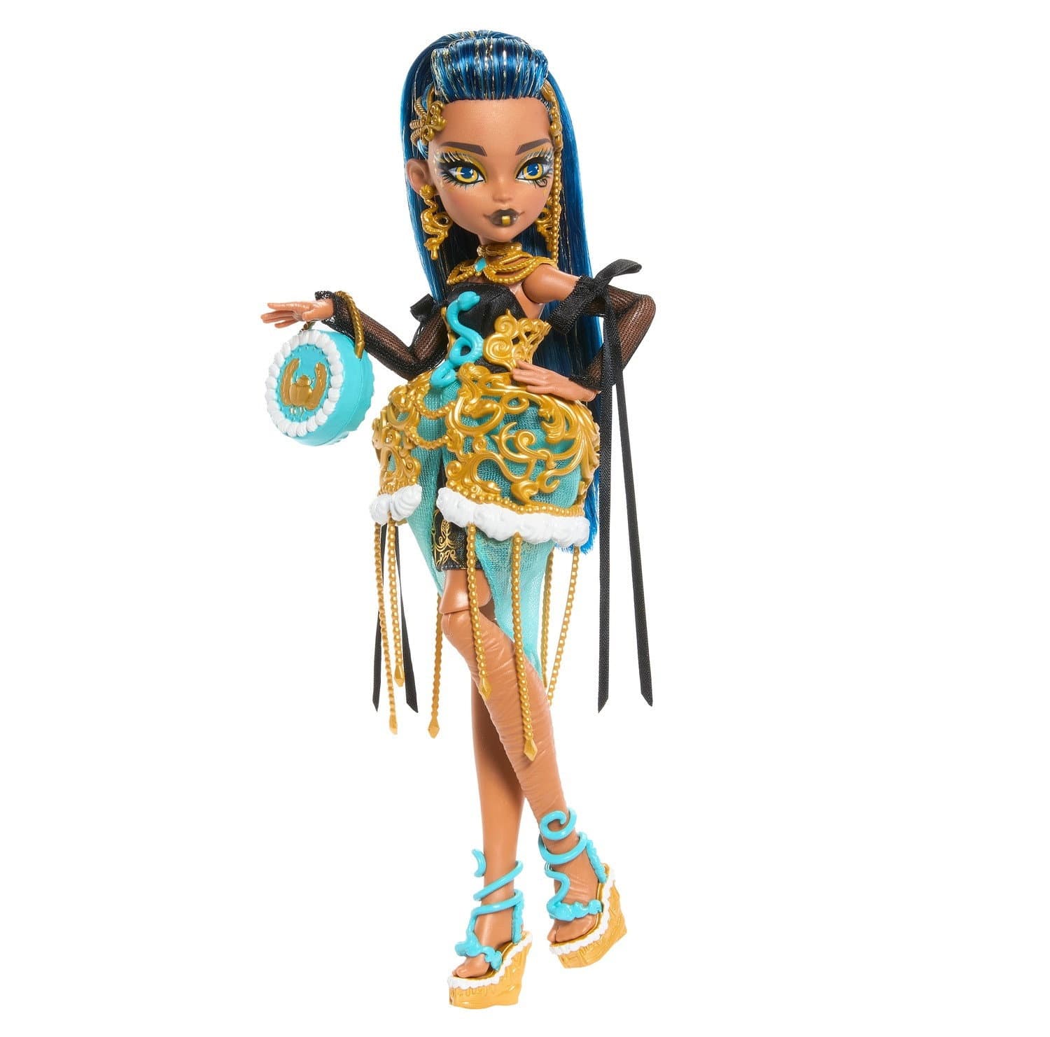 Poupée Cleo de Monster High, tenue d'anniversaire et accessoires
