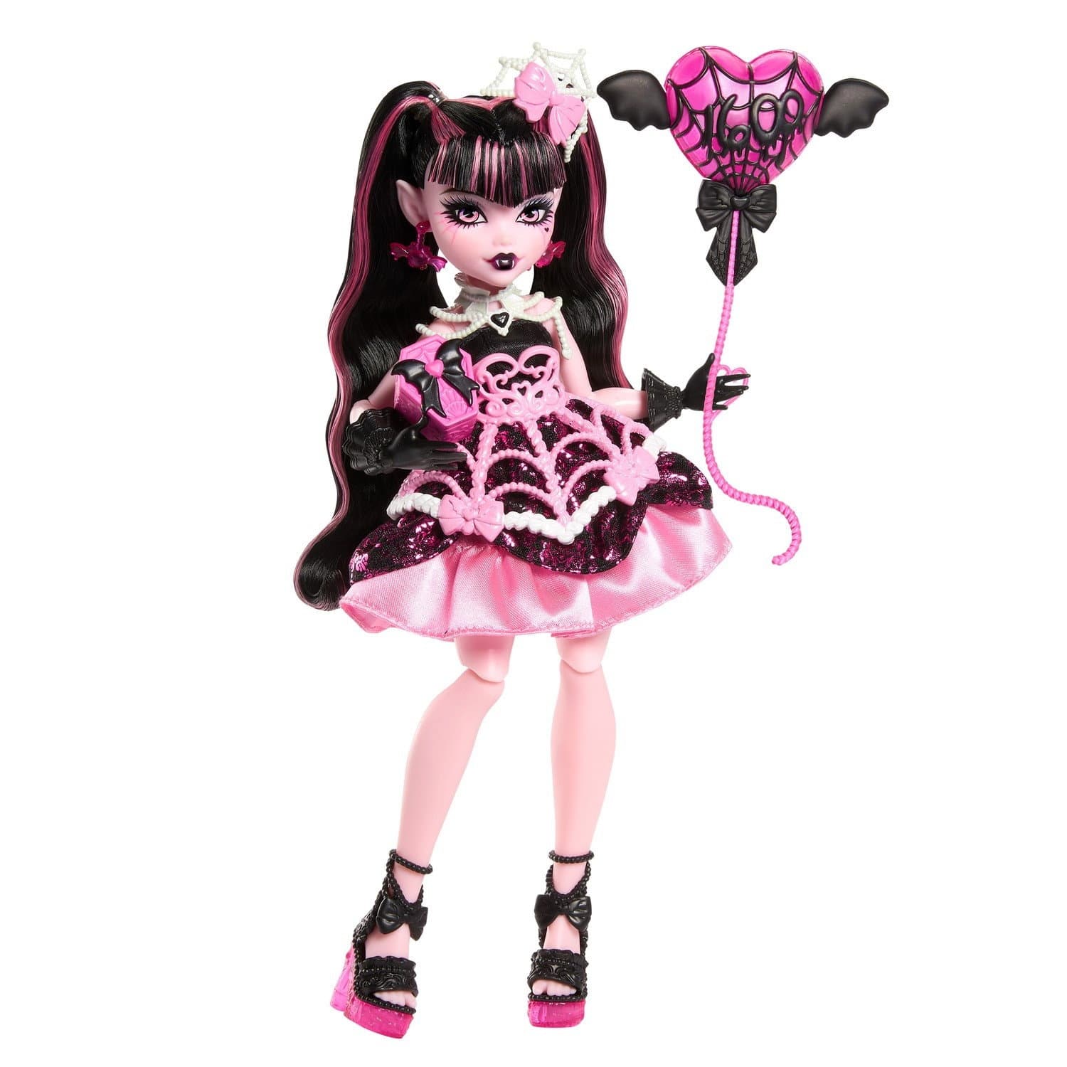 Draculaura-Geburtstagspuppe, Partykleid & 7 Accessoires