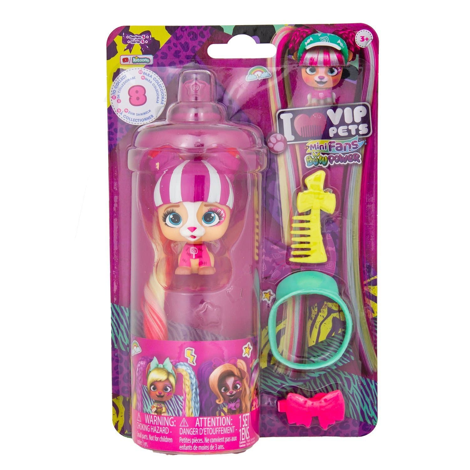 Mini ventilateurs VIP Pets, Bow Power, kit de coiffure
