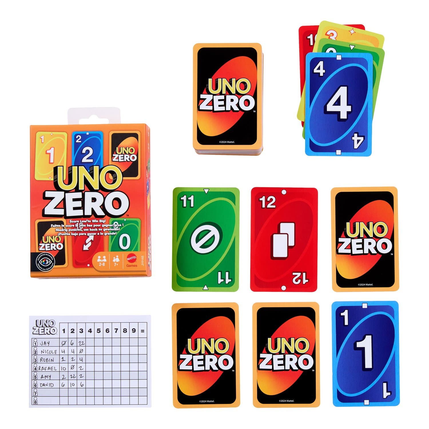 UNO Zero Kartenspiel, Strategische Variante, 112 Karten Set