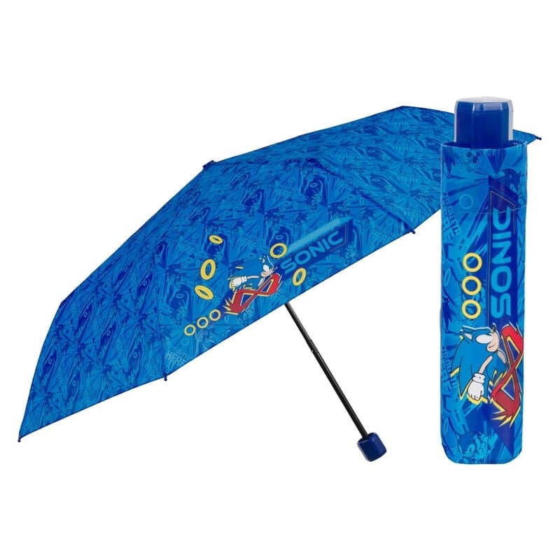 Ombrello pieghevole manuale Sonic the Hedgehog da 50 cm