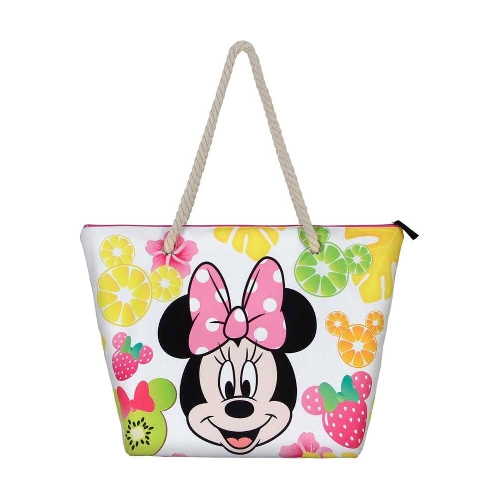 Sac de plage Minnie Mouse avec motif de fruits et intérieur spacieux