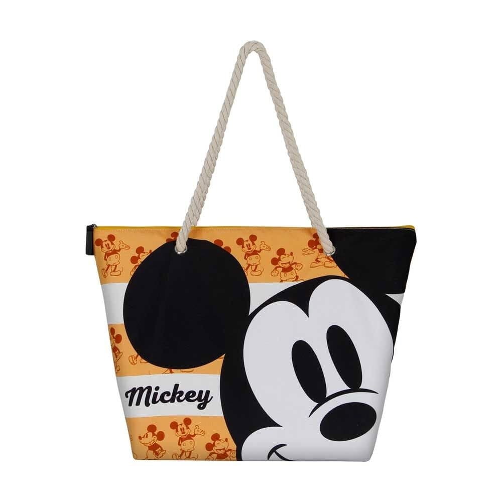 Sac de plage orange Mickey Mouse avec grande capacité et design durable