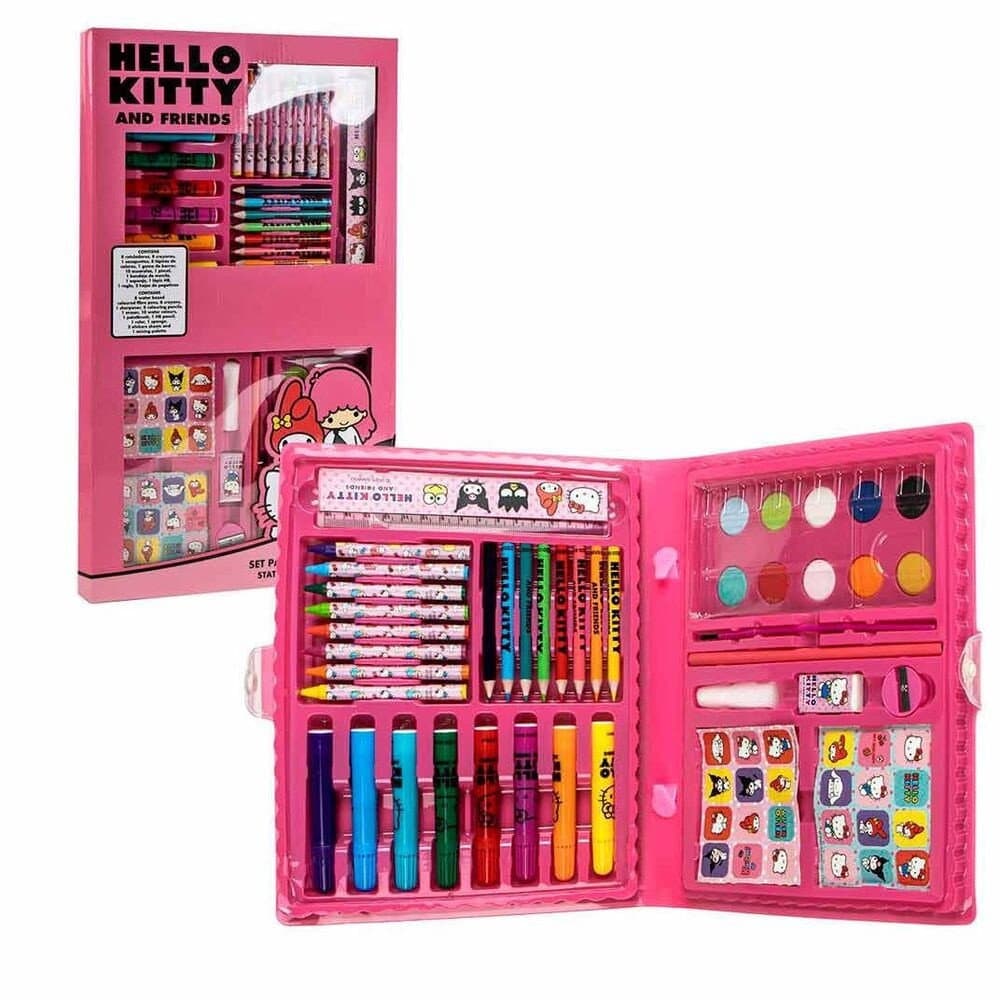 Set di cancelleria da colorare Hello Kitty per bambini, 10 pezzi