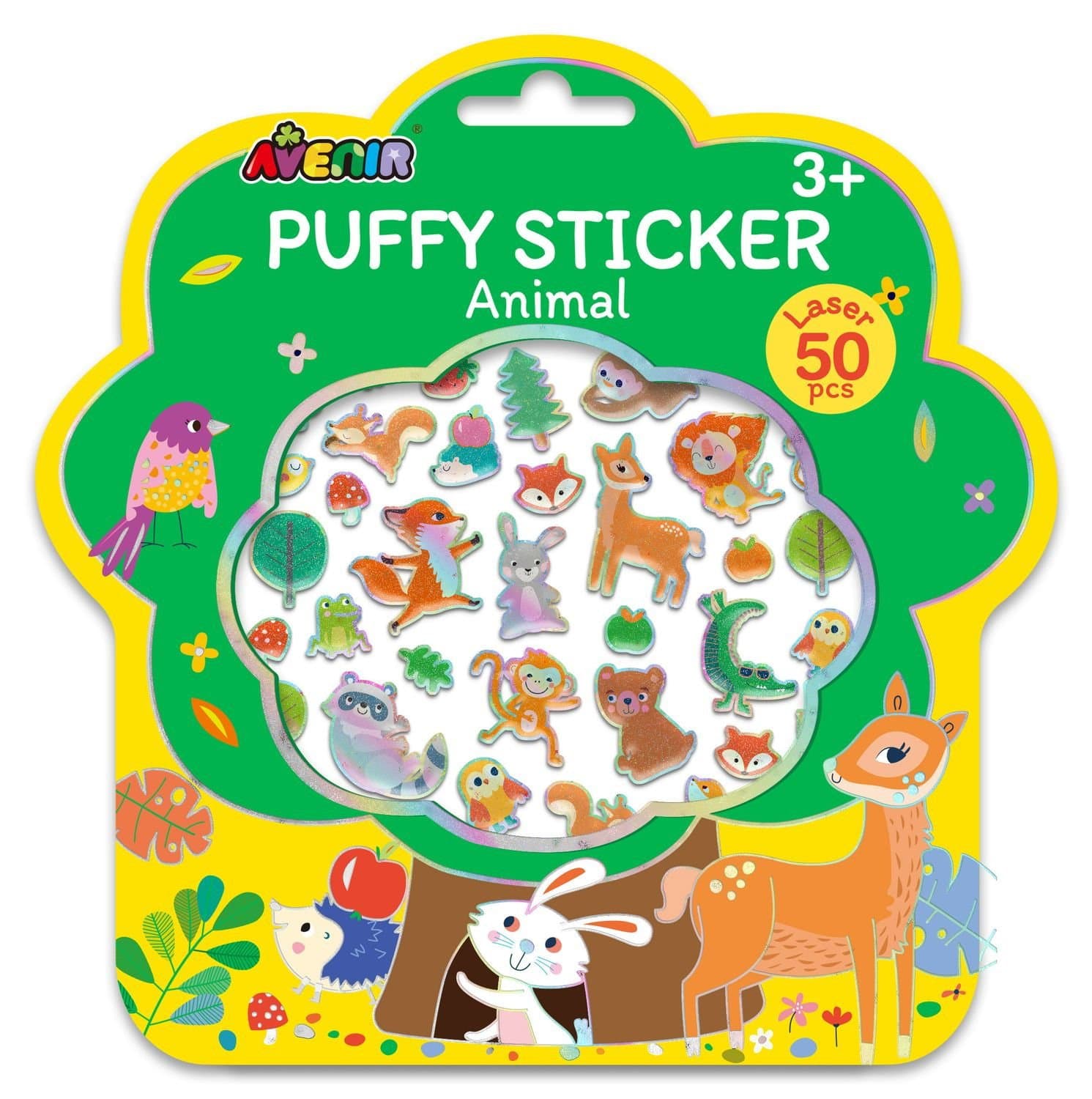 Autocollants gonflables animaux, motifs variés, amusants pour les enfants