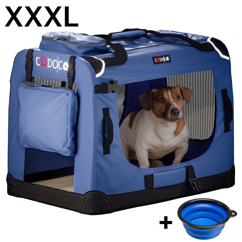 Trasportino per cani – Blu navy, XXXL, pieghevole e portatile