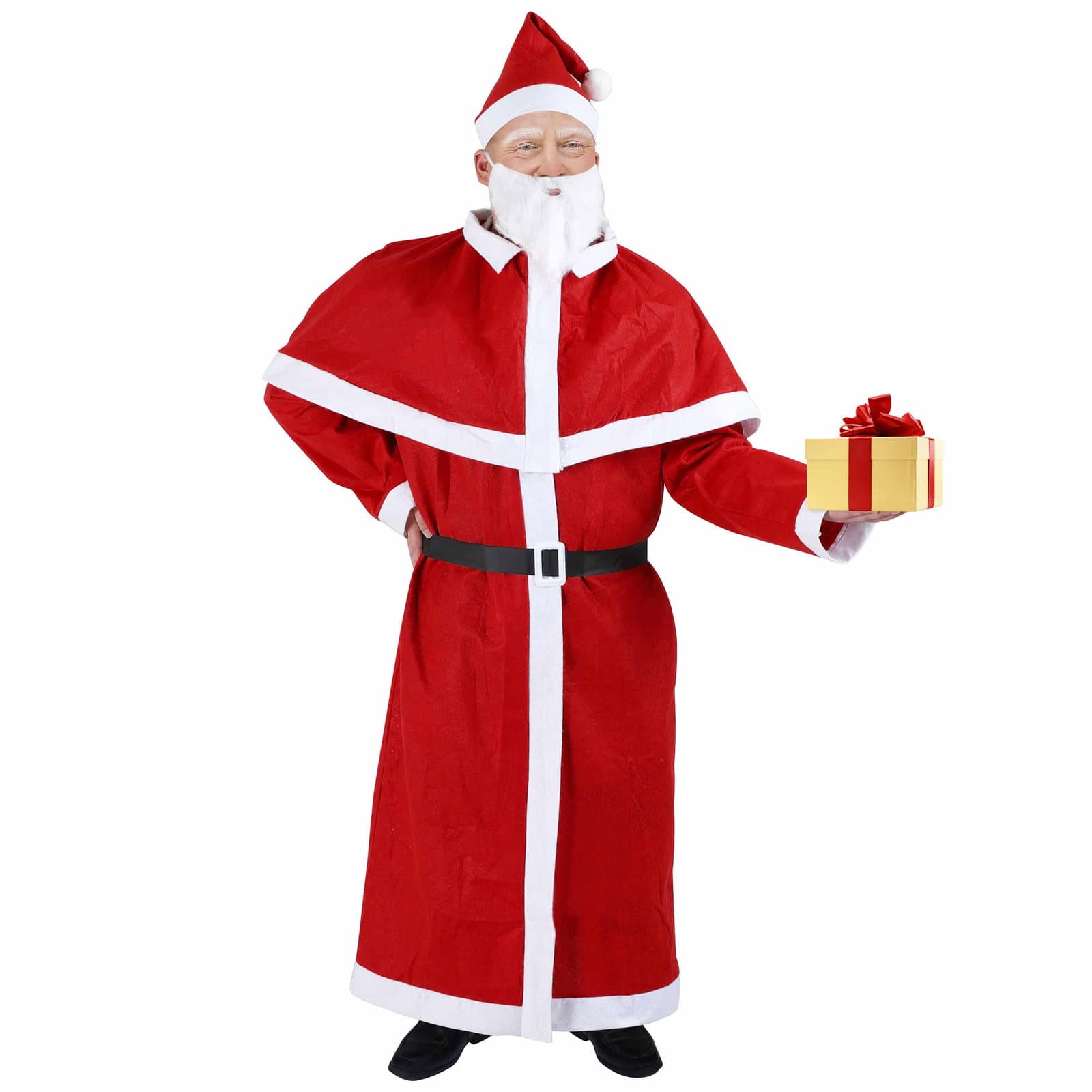 Set di costumi da Babbo Natale - 5 pezzi, taglia unica, poliestere