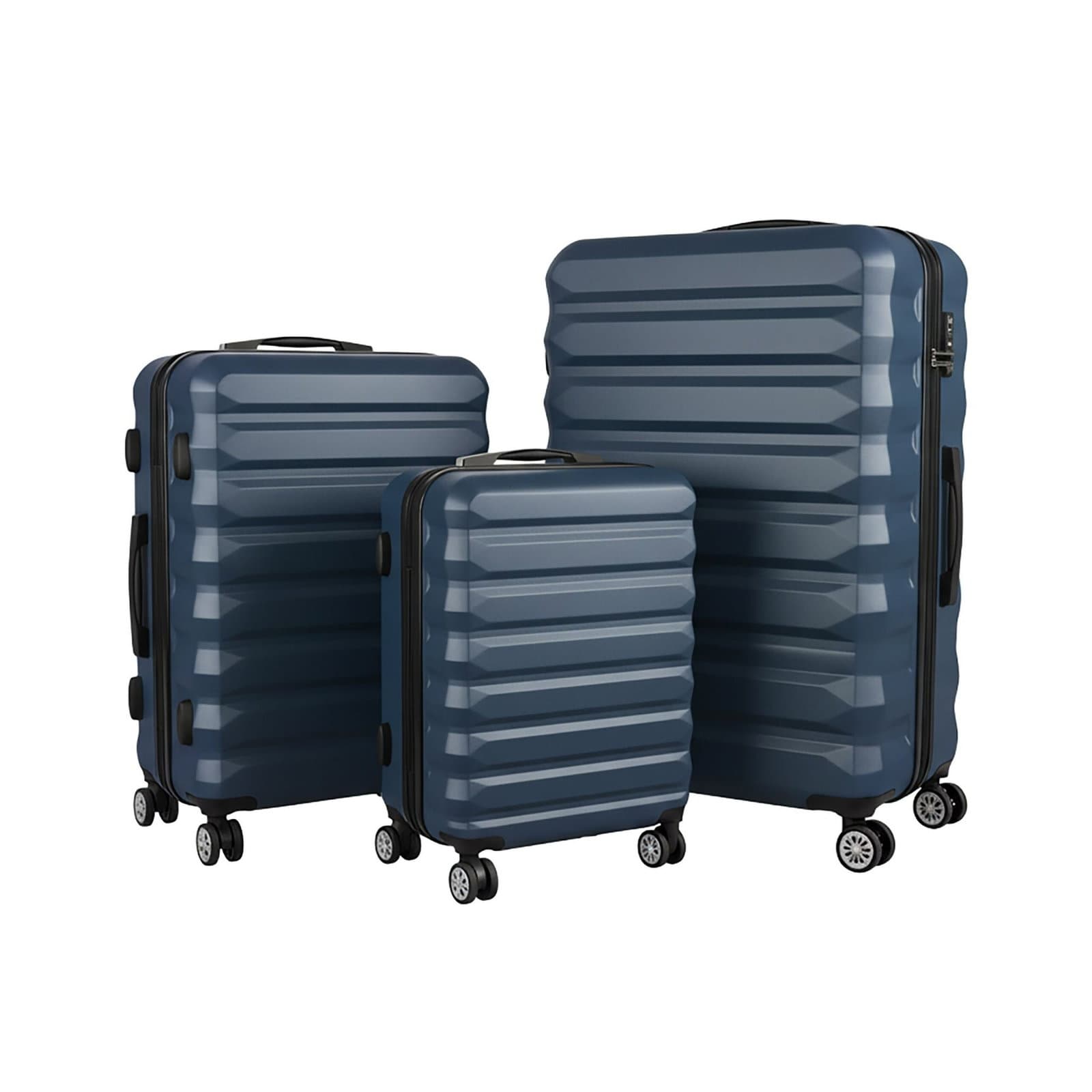Ensemble de 3 valises rigides à roulettes avec cadenas