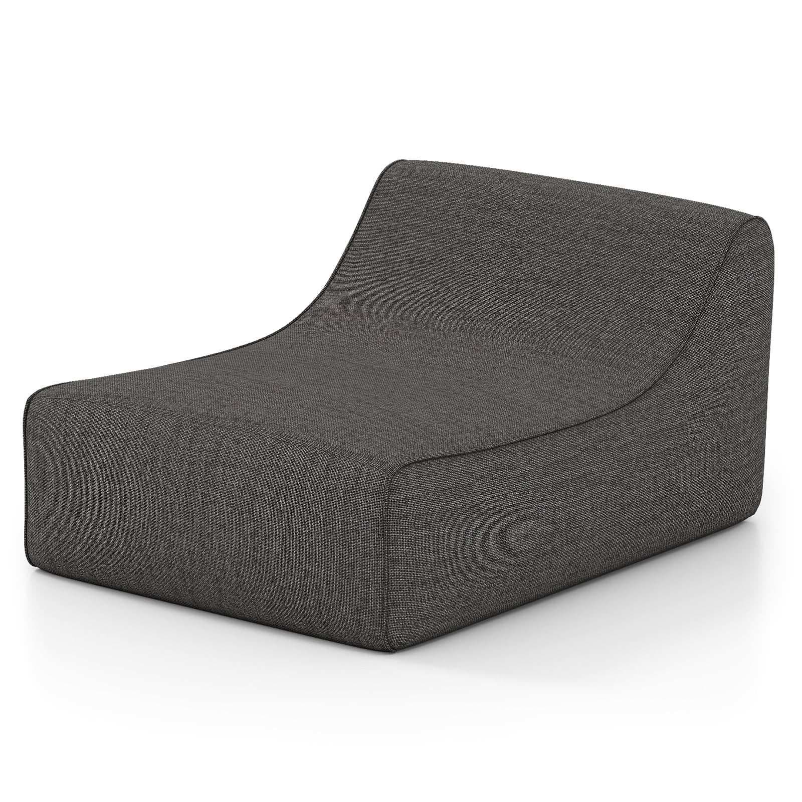 Fauteuil de salon gonflable ergonomique avec housse amovible - Gris