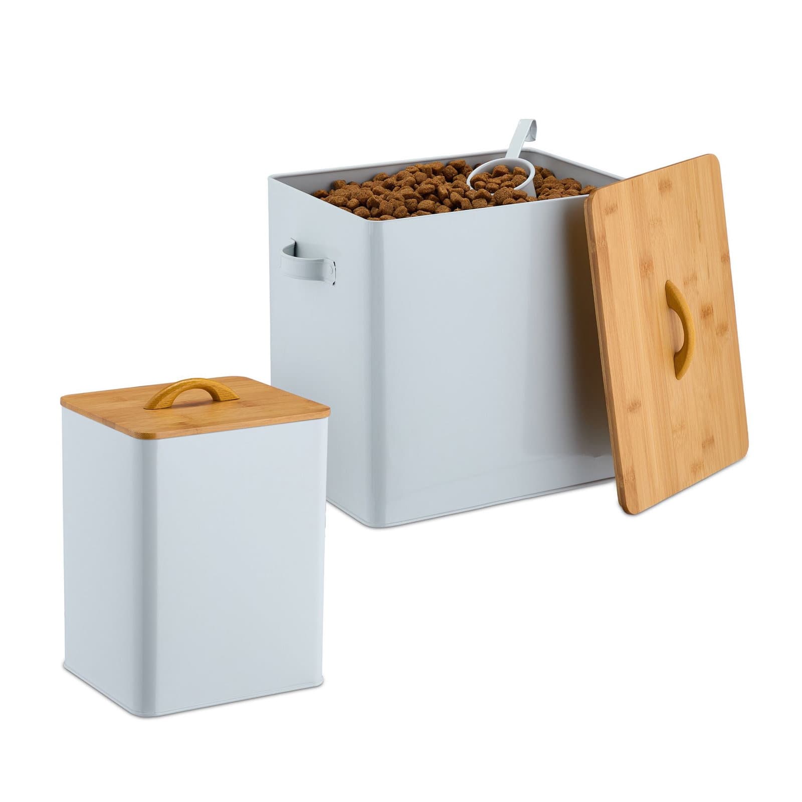 Boîte d'alimentation avec couvercle en bambou, lot de 2