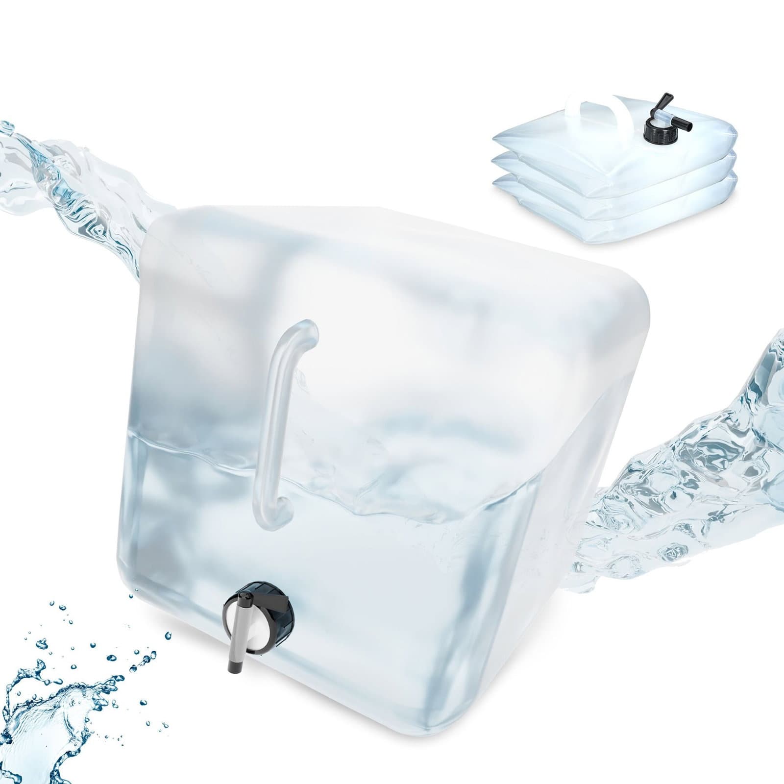 Contenitore per acqua pieghevole con 4 contenitori
