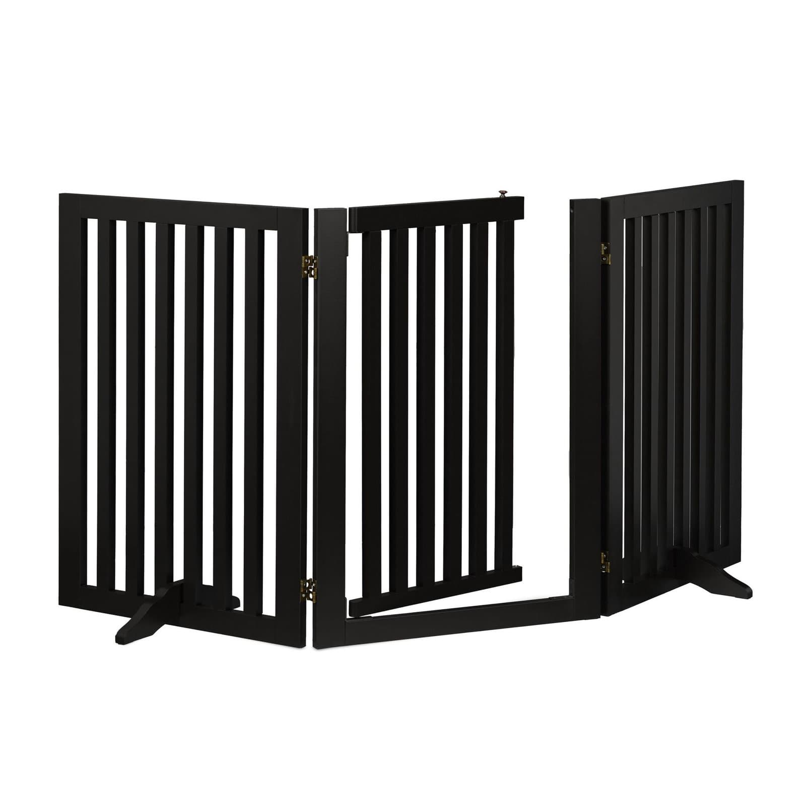 Cancello di sicurezza nero con porta da 70 cm