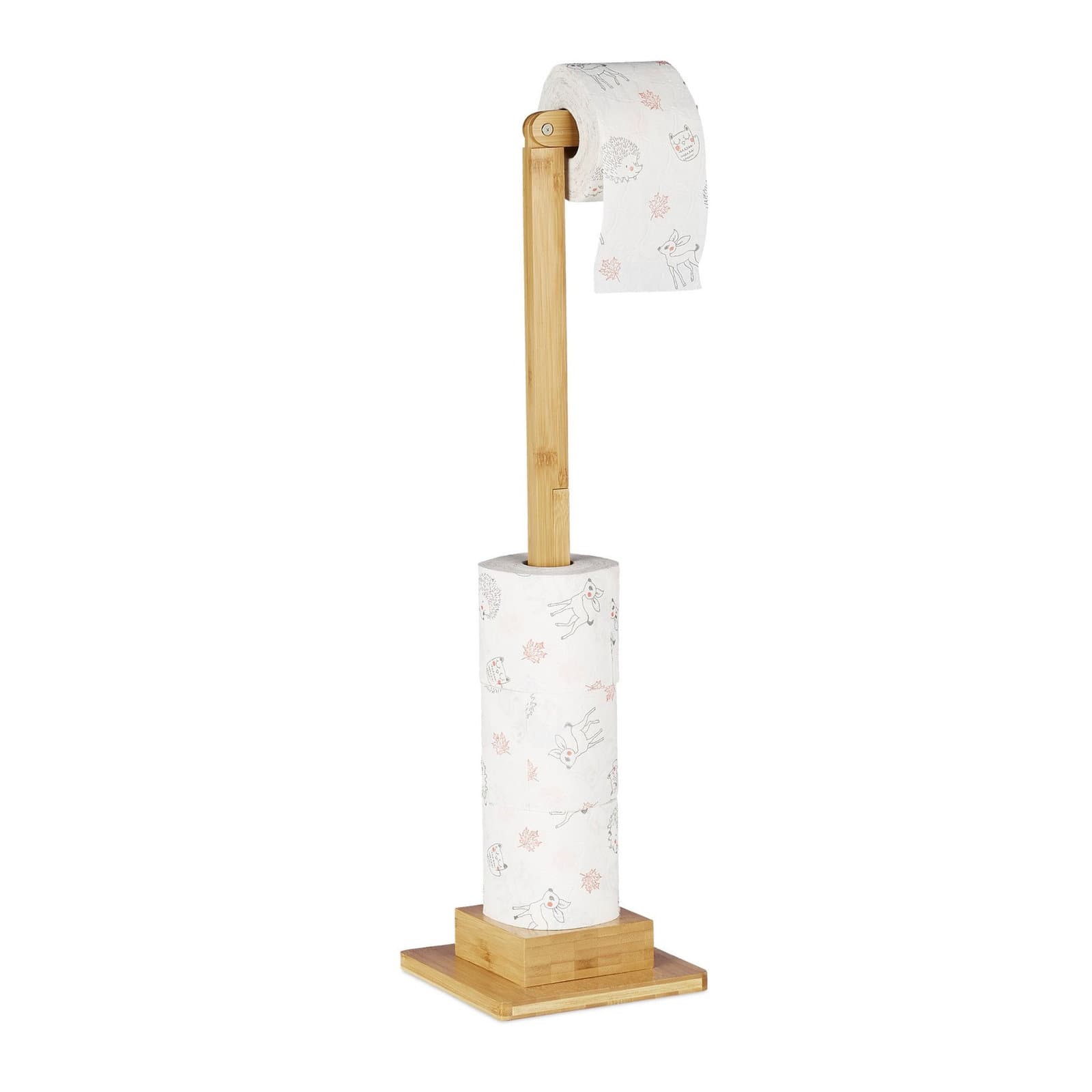Porte-papier toilette en bambou sur pied