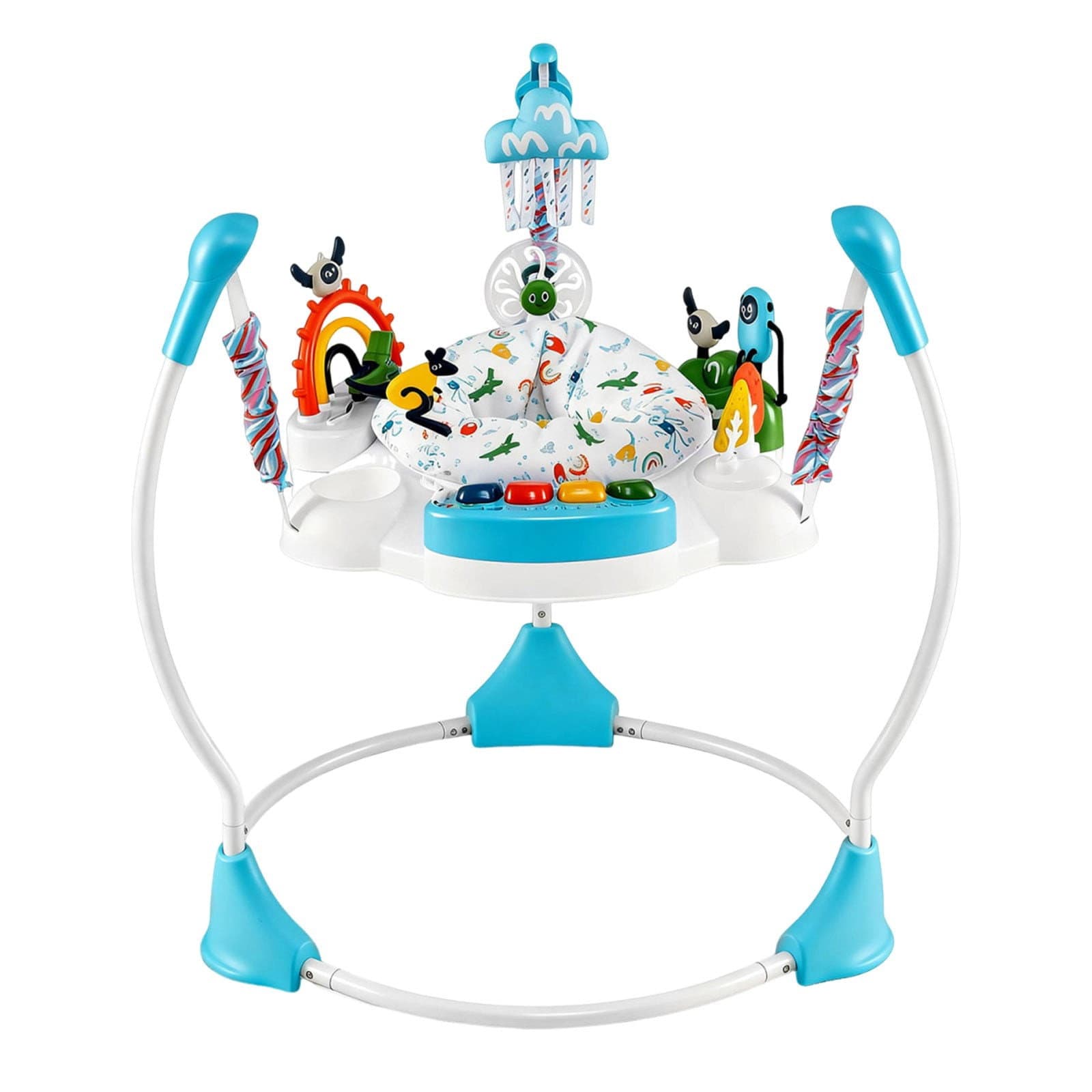 Centro attività per bambini con 6 giocattoli, luci e musica – Blu