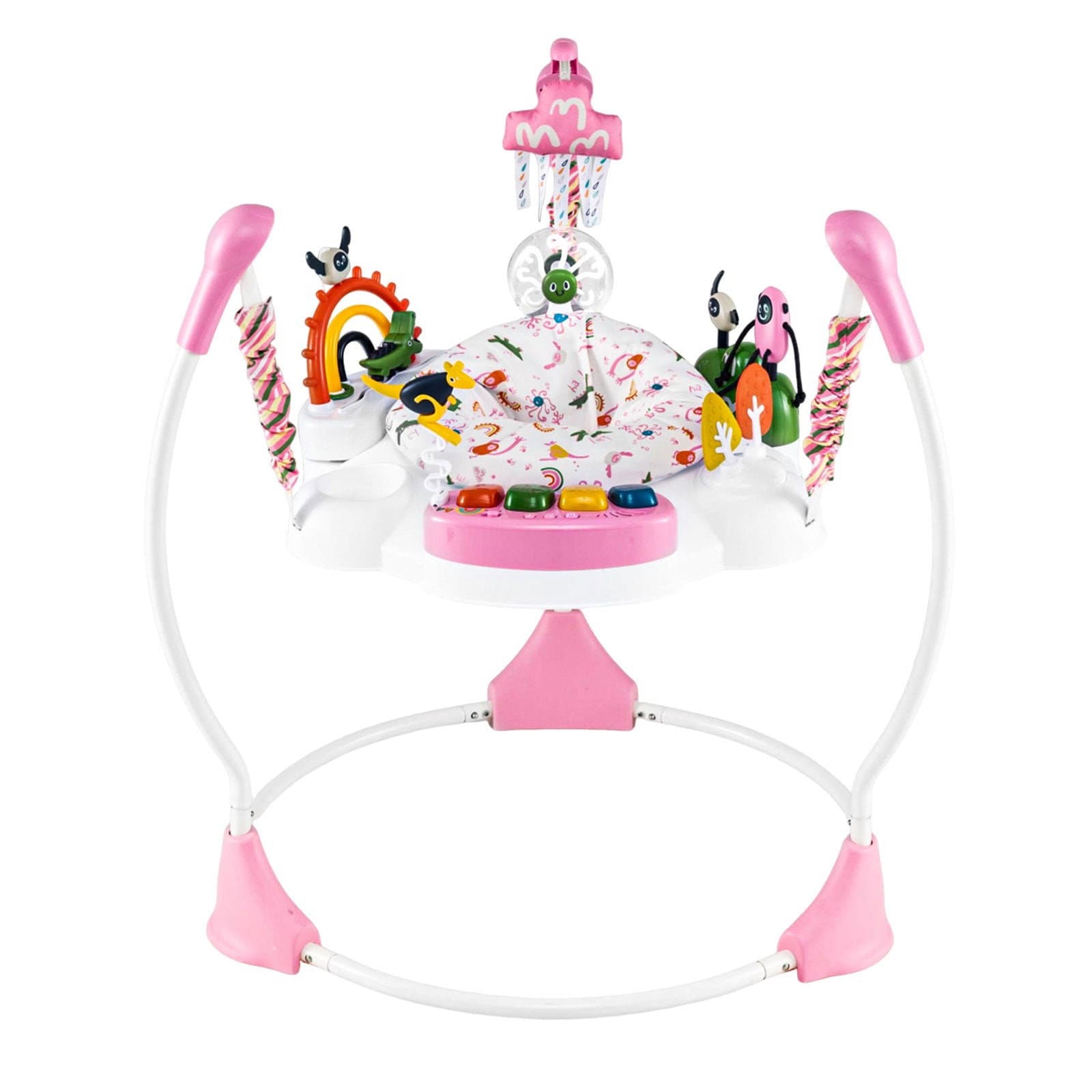 Centro attività per bambini con 6 giocattoli, luci e musica – Rosa