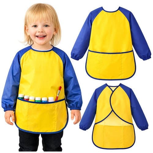 Tablier de peinture imperméable pour enfants avec manches, taille S