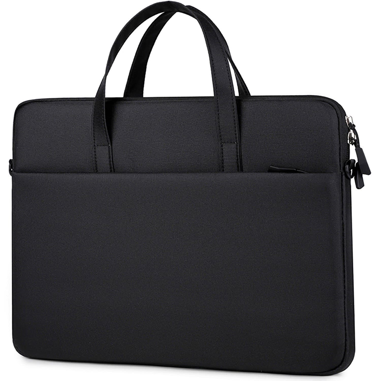Schmale Laptoptasche 15,6 Zoll, Schwarz – Gepolstert, Schultergurt
