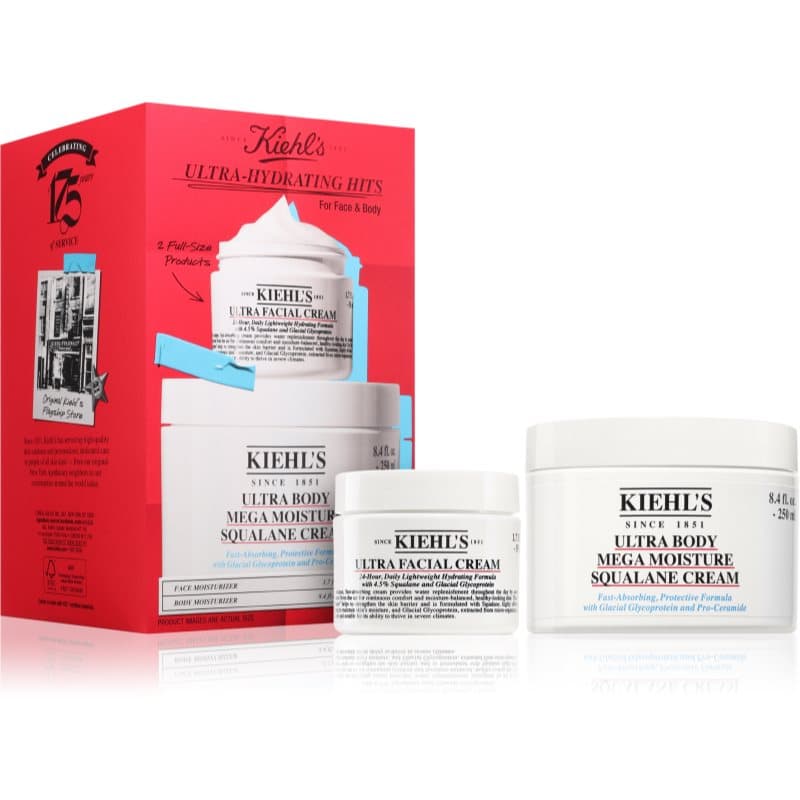 Kiehl's Ultra Body Mega Moisture Squalane Cream Geschenkset für Körper und Gesicht für Damen