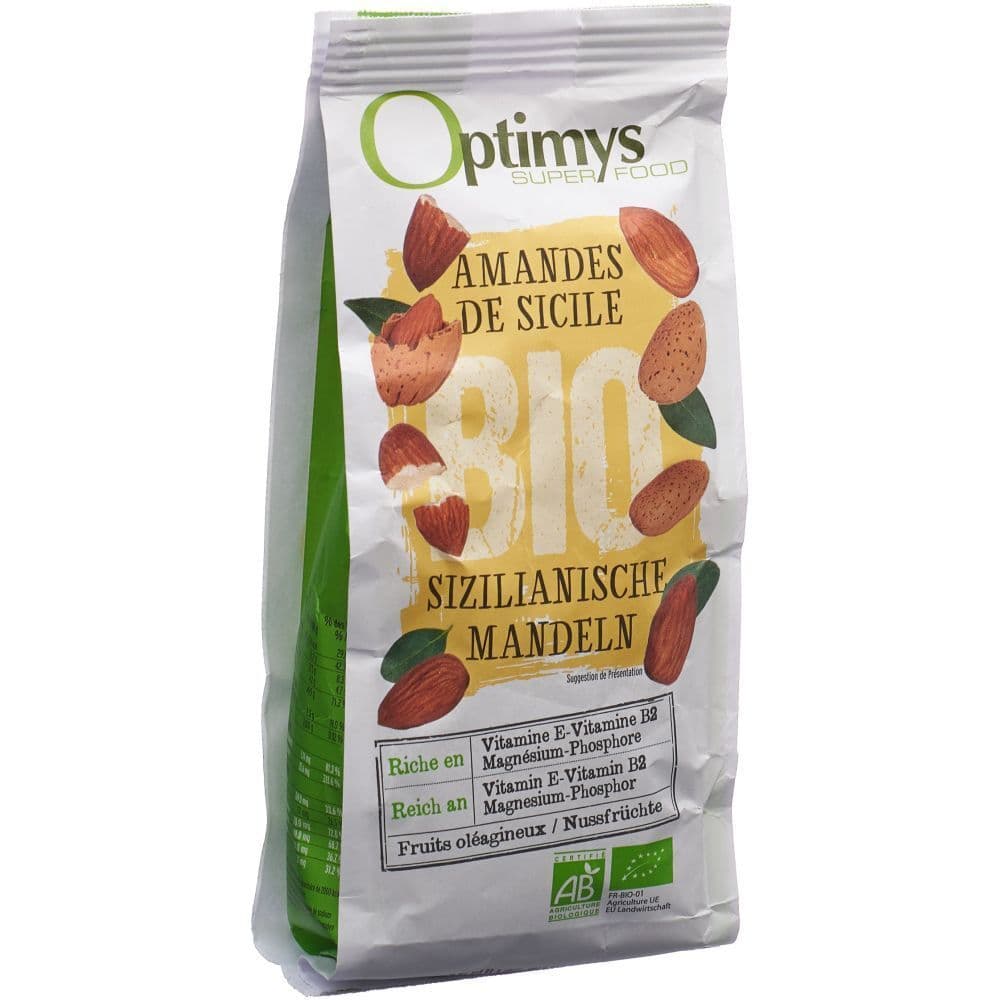Optimys Mandeln BIO aus Sizilien – naturbelassen & nährstoffreich