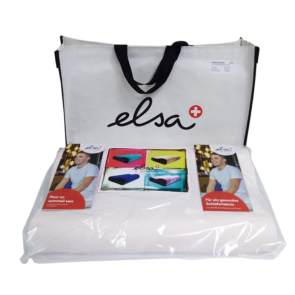 elsa® Nackenkissen 50x11cm mit Baumwollbezug – ergonomisch & waschbar